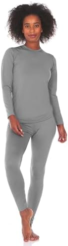 Thermajane Long Johns Thermal Underwear for Women Fleece Lined Base Layer Pajama Set Cold Weather