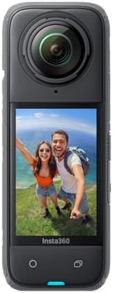 Insta360 X4-8K Waterproof 360 Action Camera, 4K Wide-Angle Video, Invisible Selfie Stick Effect, Removable Lens Guards, 135 Min Battery Life, AI Editing, Stabilization, for Sports, Travel, Outdoor