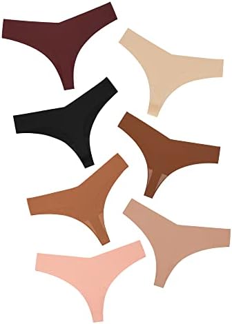 DEANGELMON Seamless Thongs for Women No Show Thong Underwear Women Comfortable Multiple Pack
