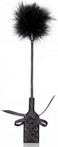 Feather Tickler Crop 16 inch - French Tickler Whip Feather - Faux Feather Tickler for Play - Feather Tickler Cosplay Show