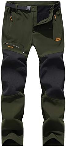 BenBoy Men's Snow Ski Outdoor Waterproof Windproof Fleece Cargo Hiking Pants