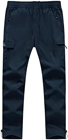 BGOWATU Hiking Pants for Men, Water Resistant Stretch Cargo Pants, Lightweight Quick Dry Outdoor Fishing Pants