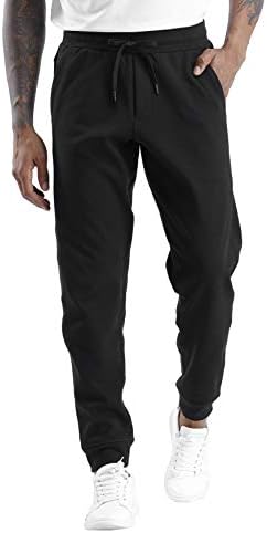 THE GYM PEOPLE Mens' Fleece Joggers Pants with Deep Pockets in Loose-fit Style
