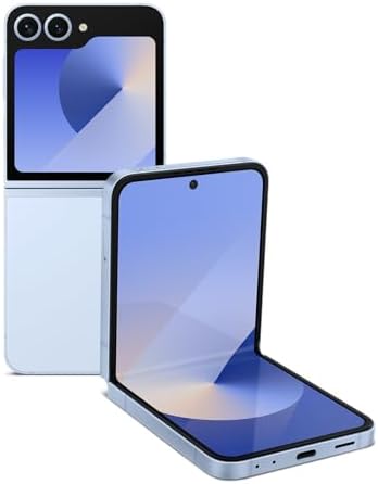 SAMSUNG Galaxy Z Flip 6 AI Cell Phone, 256GB Unlocked Android Smartphone, FlexCam, Photo Assist, Camcorder Mode, Live Interpreter, Foldable Design, 2024, US 1 Yr Manufacturer Warranty, Blue