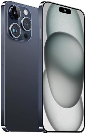 Unlocked Android Phone A15 PROMAX Android 13 Cell Phone with Dynamic Island 6GB+256GB 6800mAh,Fast Charging,HD Screen 48MP+108MP Camera Cell Phone with 5G Dual SIM Smart Phone (Blue Titanium)