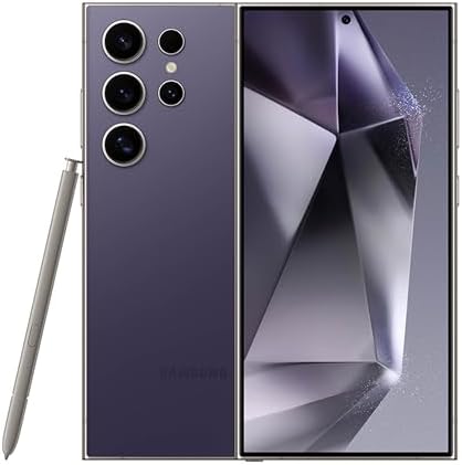 Samsung Galaxy S24 Ultra Cell Phone, 512GB AI Smartphone, Unlocked Android, 200MP, 100x Zoom Cameras, Fast Processor, Long Battery Life, Edge-to-Edge Display, S Pen, US Version, 2024, Titanium Violet