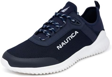 Nautica Mens Running Sneakers Sport Fashion Lace-Up Athletic Soft Shoes for Gym Tennis Men – Cushioned, Breathable, Lightweight & Comfortable