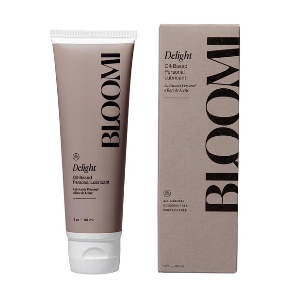 Bloomi Delight Organic Oil Based Personal Lube - Intimate Lube with Coconut Oil, Cocoa Butter, Sea Buckthorn - Natural Lubrification for Women & Men - Fragrance Free Oil Lube 3oz/88ml