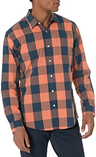 Amazon Essentials Men's Regular-Fit Long-Sleeve Casual Poplin Shirt
