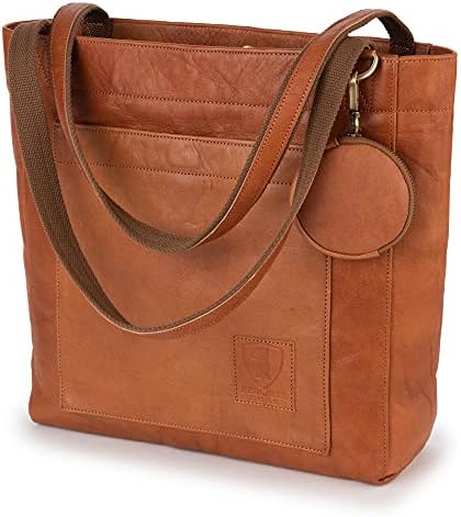 BERLINER BAGS Vintage Genuine Leather Tote Bag Seville, Handbag, Large Shopper for Women