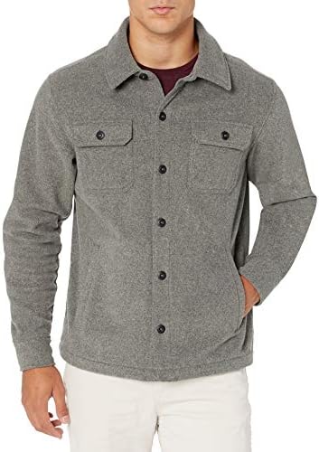 Amazon Essentials Men's Long-Sleeve Polar Fleece Shirt Jacket