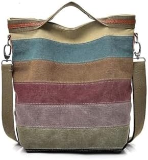 Womens Shoulder Bags Canvas Hobo Handbags Multi-Color Casual Messenger Bag Top Handle Tote Crossbody Bags