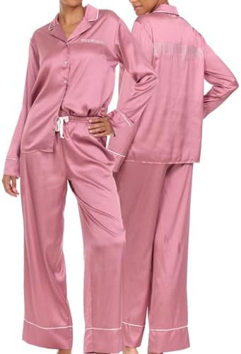 True Religion Satin Pajama Set for Women, Sexy Bridesmaids Pjs Sets for Women