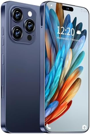 Huness I16 ProMAX Smartphone Unlocked Cell Phone,6.99" HD Screen Unlocked Phone,8+256GB Android 13 with 128GB Memory Card,Face ID/Dual SIM/5G/Fingerprint Button Unlock/Photos/GPS (Deep Blue)