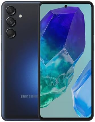 SAMSUNG Galaxy M55 5G Dual SIM (256GB, 8GB) 6.7" 120Hz AMOLED, Snapdragon 7, 50MP 4K Camera, 4G Volte (GSM Unlocked for T-Mobile, Global) International Model M556E/DS (25W Fast Charger Bundle, Black)