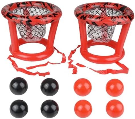 Wicked Big Sports Inflatable Basket Heads, Funny Basketball or Toss Game for Outdoor or Indoor Play, Red (1913)