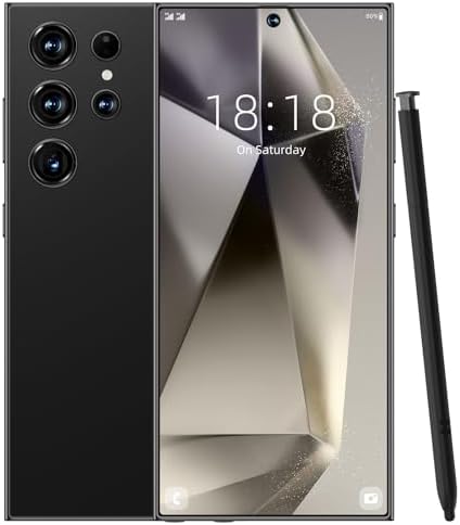 C24 Ultra Unlocked Phone,8GB+256GB Ultra Memory Cell Phone,Android 14.0 Smartphone,6800 mAh Battey,6.82-inch HD Screen,Dual SIM, Dual Standby,108MP Camera,5G Phone-Black
