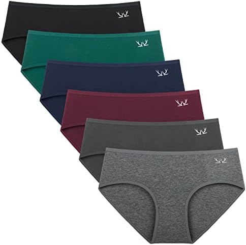 Benirap Womens Underwear Soft Cotton Hipster Panties Breathable Briefs 5 or 6 Pack