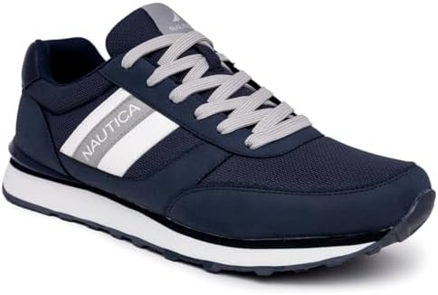 Nautica Men's Lace-Up Sneakers – Casual, Stylish, and Comfortable for Walking