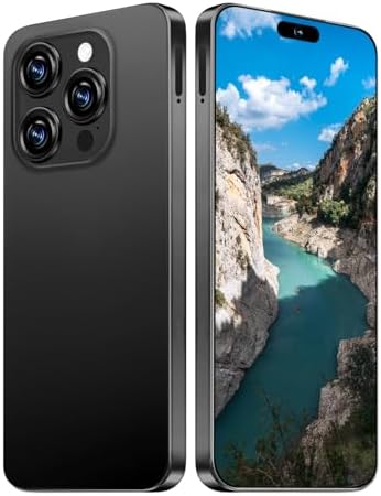 I16 PROMAX Unlocked Phone,6.99" HD Screen The Phone,8+256GB with 128GB Memory Card Cell Phone, Android 13.0,108MP & 68 Camera,Photo Shortcut button/5G/Face ID/Fingerprint Lock (Black)