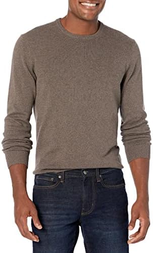 Amazon Essentials Men's Crewneck Sweater, 100% Cotton, Big & Tall Options Available