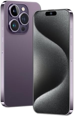 A15 PROMAX Unlocked Android Phone 8-core Android 13 Phone8GB+256GB Cell Phone 24MP+50MP Camera Pixels 6800mAh Battery for Extended Standby 7inch HD Screen Mobile Phone 5G Dual SIM (Titanium Purple)