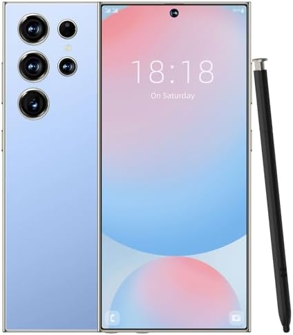 C24 Ultra Unlocked Phone,8GB+256GB Ultra Memory Cell Phone,Android 14.0 Smartphone,6800 mAh Battey,6.82-inch HD Screen,Dual SIM, Dual Standby,108MP Camera,5G Phone-Blue