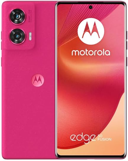 Motorola Moto Edge 50 Fusion 5G (XT2429-1) Dual Sim | GSM Unlocked | 6.7" P-OLED 120Hz Display | 8GB Ram 256GB Storage - International Version - (Pink)