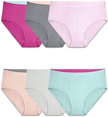 Fruit of the Loom Women's Breathable Underwear, Moisture Wicking Keeps You Cool & Comfortable, Available in Plus Size