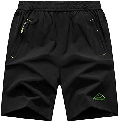 Rdruko Men's Quick Dry Hiking Shorts Lightweight Running Gym Outdoor Active Shorts with Zipper Pockets