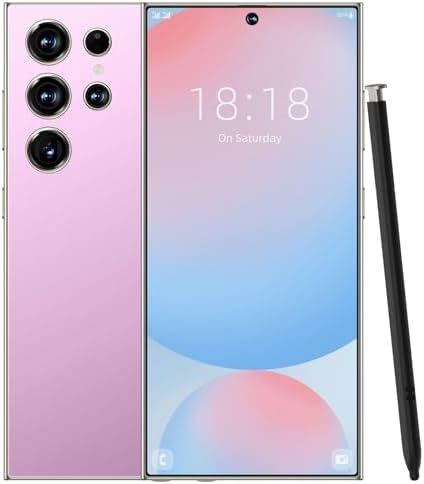 C24 Ultra Unlocked Phone,8GB+256GB Ultra Memory Cell Phone,Android 14.0 Smartphone,6800 mAh Battey,6.82-inch HD Screen,Dual SIM, Dual Standby,108MP Camera,5G Phone-Pink