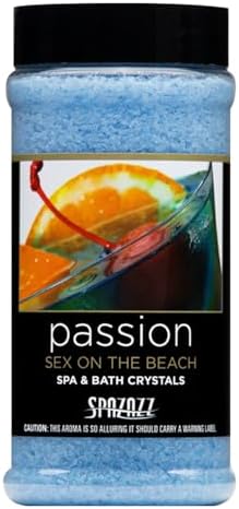 Spazazz Aromatherapy Spa and Bath Salt Crystals for Hot Tub - Set The Mood Collection - Passion - Sex On The Beach 17oz - Our Pure Mineral Compound of Magnesium Sulfate is Great for Your Skin