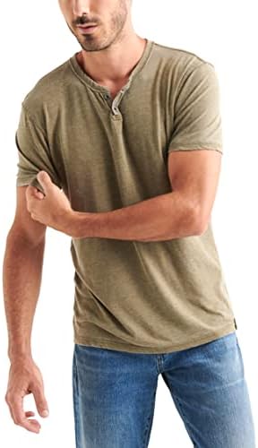 Lucky Brand Men's Venice Burnout Notch Neck Tee