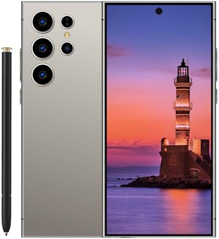 C24 Ultra Unlocked Cell Phone Android 13 with S Pen, 8GB+256GB Octa-core Smartphone, 6800mAh Battery Mobile Phone, 6.8" FHD+ 120Hz, 108MP Camera, Dual SIM Phone/GPS/Face ID - Gray