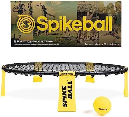 Spikeball The Original Kit 1-Ball Game Set - Outdoor, Yard & Camping Games - Includes Ball, Net, Drawstring Bag & Rulebook Set