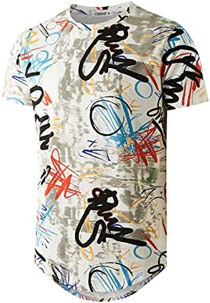YININF Mens Hipster Hip Hop Short Sleeve Print T-Shirt Shirts Men