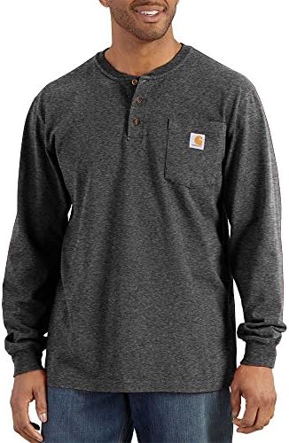 Carhartt Men's Loose Fit Heavyweight Long-Sleeve Pocket Henley T-Shirt