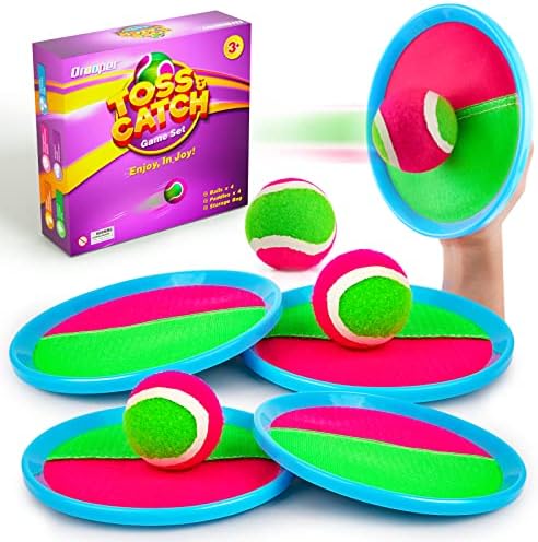 Kids Toys Toss and Catch Game Set Beach Toys Pool Toys Outdoor Toys for Kids Ages 4-8, Easter Basket Stuffers, Beach Games, Yard Games for Kids Adults Family Outside Games