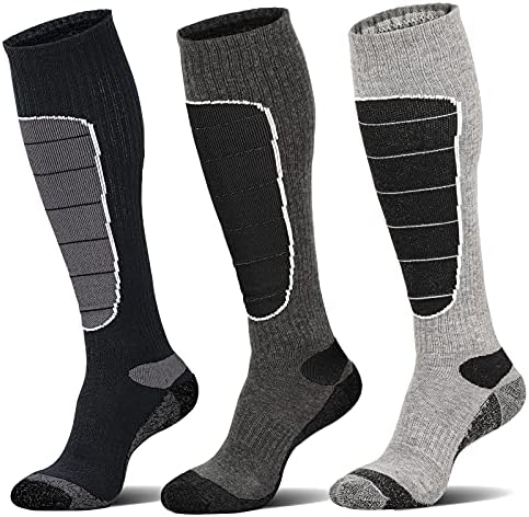 Hylaea Merino Wool Ski Socks, Cold Weather Socks for Snowboarding, Snow, Winter, Thermal Knee-high Warm Socks, Hunting