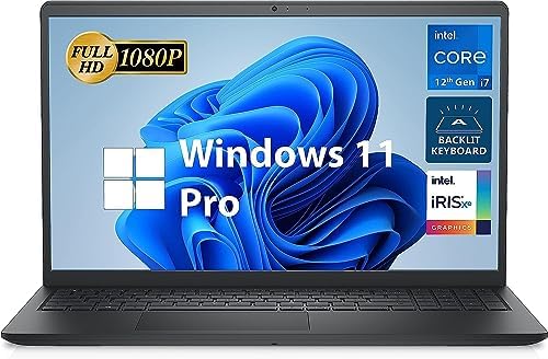 Dell Inspiron 15 3000 Business Laptop, 15.6" FHD Display, 12th Gen Intel Core i7-1255U, Windows 11 Pro, 32GB DDR4 RAM, 1TB PCIe SSD, WiFi 6, SD Card Reader, Long Battery Life