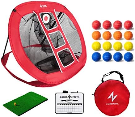 Golf Chipping Net with Mat - Practice Net for Backyard & Indoor/Outdoor Swing Training