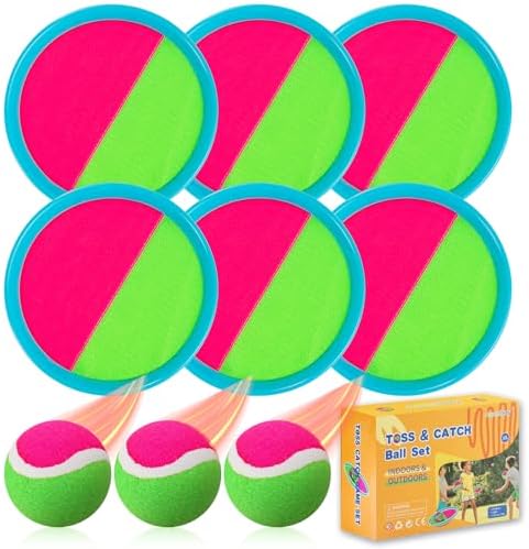 Kids Toys - Outdoor Games, Beach Toys, Toss and Catch Ball Set, Perfect Beach Games Sets Playground Sets for Backyards Easter Gifts for Kids