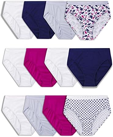 Fruit of the Loom Women's Eversoft Cotton Underwear Multipacks, Tag Free & Breathable, Available in Plus Size