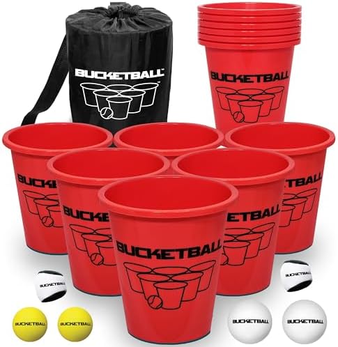 BucketBall | Original, Largest & Most Durable Brand | Supports USA Jobs | Ultimate Outdoor & Tailgate Game | Perfect for Beach, Pool, Lawn, Yard, Camping