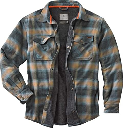 Legendary Whitetails Archer Flannel Thermal Lined Shirt Jacket for Men, Quilted Insulated Plaid Work Outerwear Coat