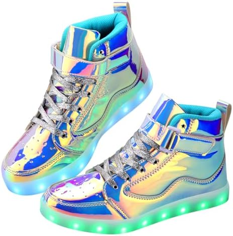 Light Up Shoes Men Women LED Shoes USB Charging Adult Light Up Shoes High Top LED Sneakers Glow in The Dark Shoes for Dancing Party Festivals