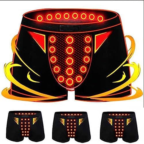 3 Packs Tourmaline Fiber Men Pants Magnetic Therapy Energetic Underwear Health Care Panties Enlargement Boxer Briefs