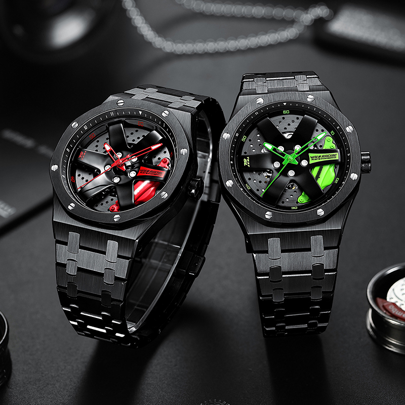 Original 3d Wheel Watch Waterproof Strap Luxury Mechanical Automatic Wrist Men Watch Rim Wristwatch Fashion Automatic Watches 