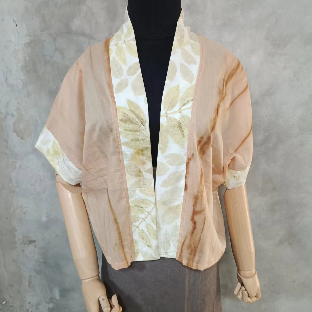 Ecoprint Casual Eco-Friendly Summer Nightgowns Sexy Hoodie and Cardigan Styles With Free Size Range-New for Autumn