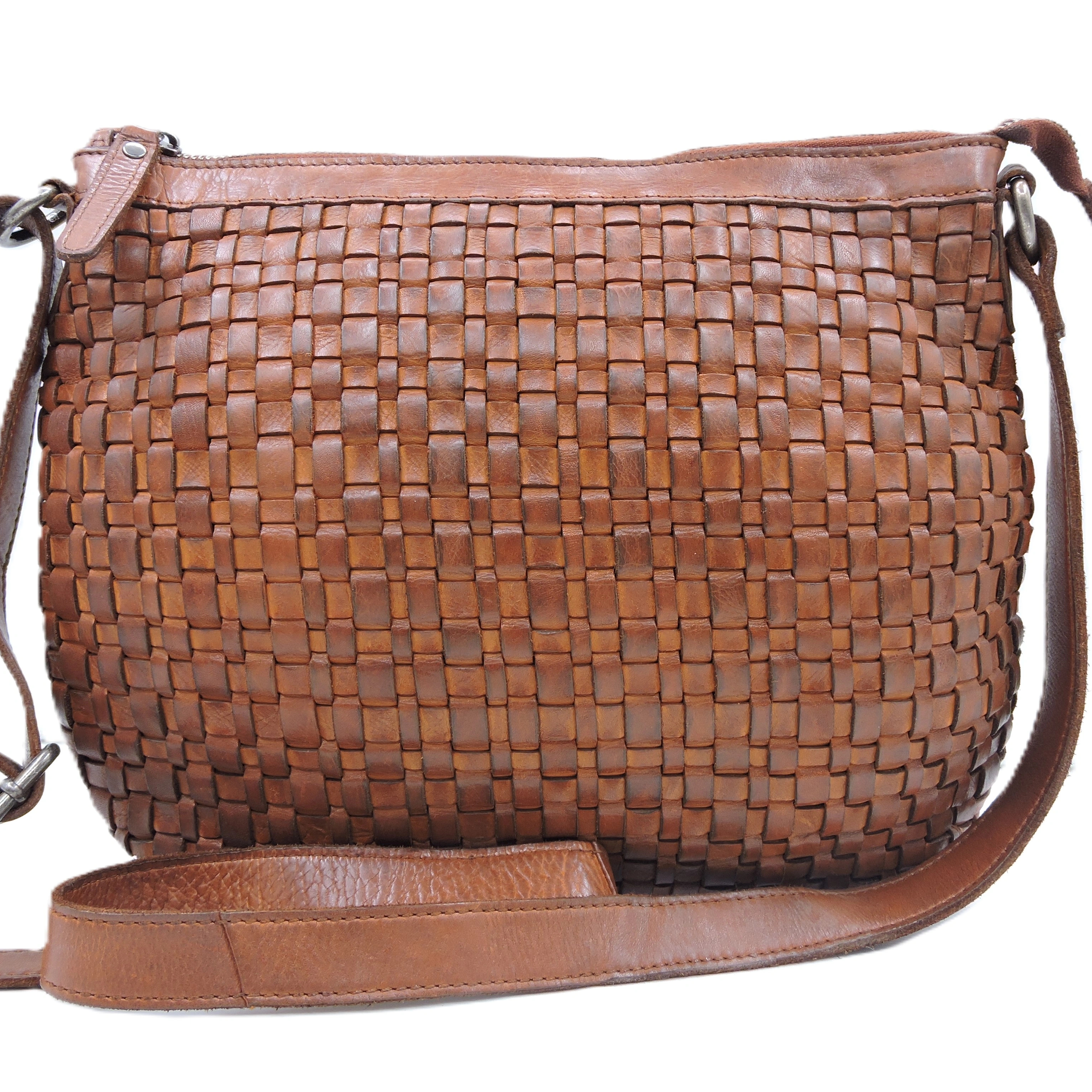 Handmade Premium Quality Women's Cross Body Sling Bag with Adjustable Stylish Strap and Zipper Closure Weaving Designer